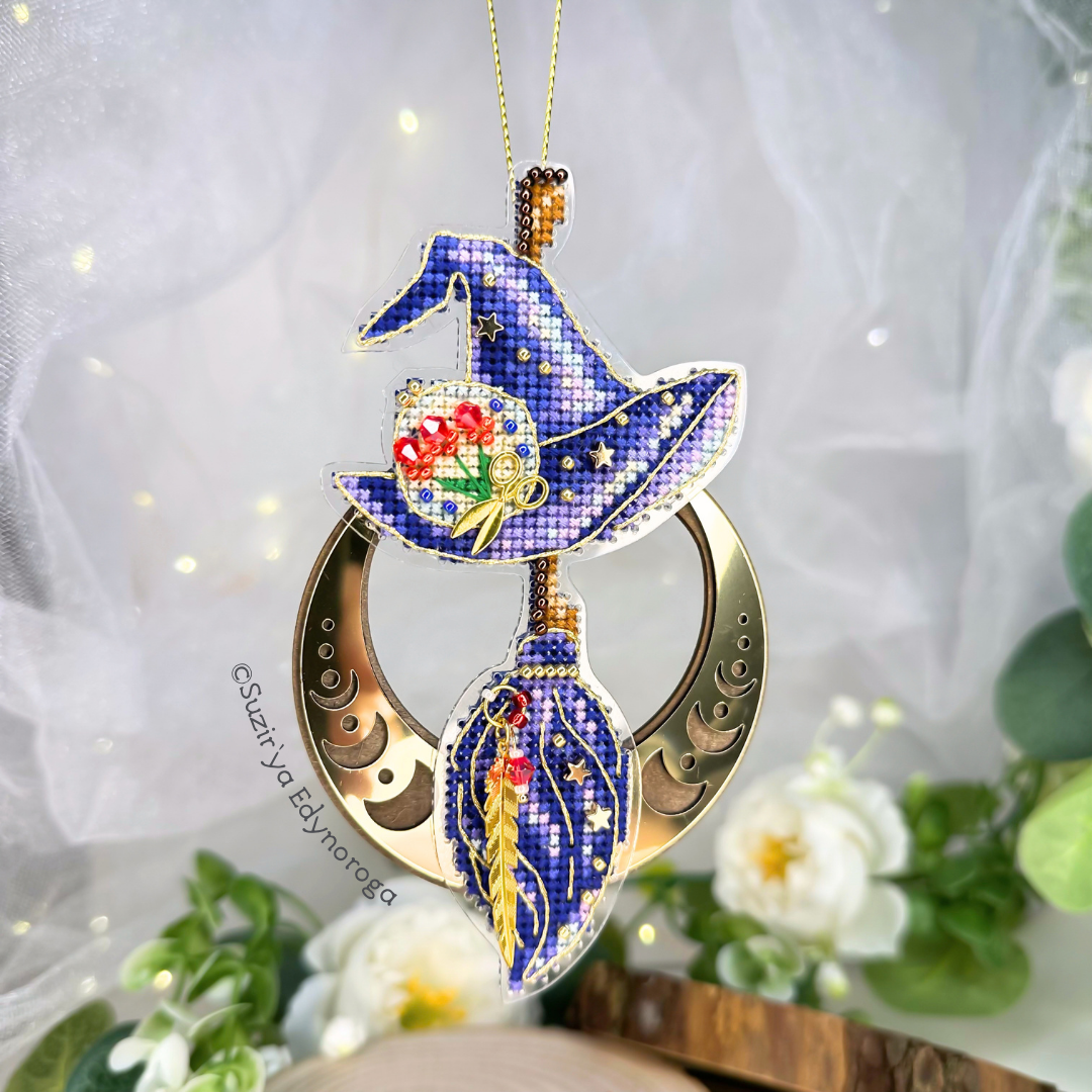 Embroidery Witch's Arsenal. Cross Stitch Ornament Kit.