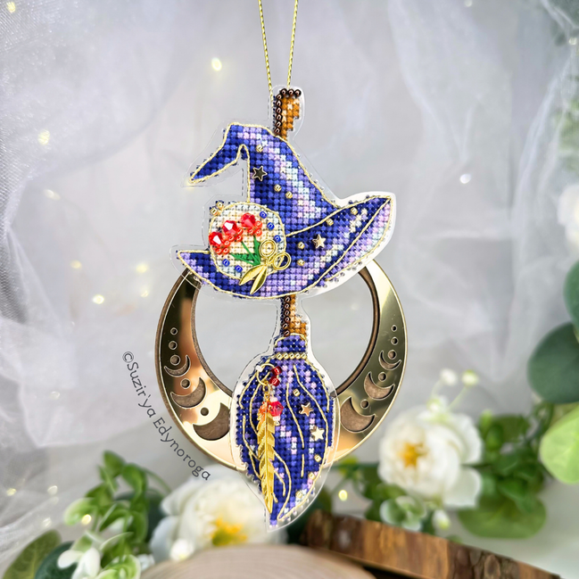 Embroidery Witch's Arsenal. Cross Stitch Ornament Kit.