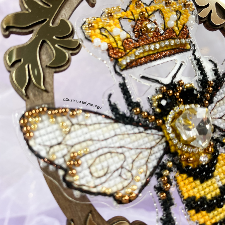 Queen Bee Cross Stitch Ornament Kit.