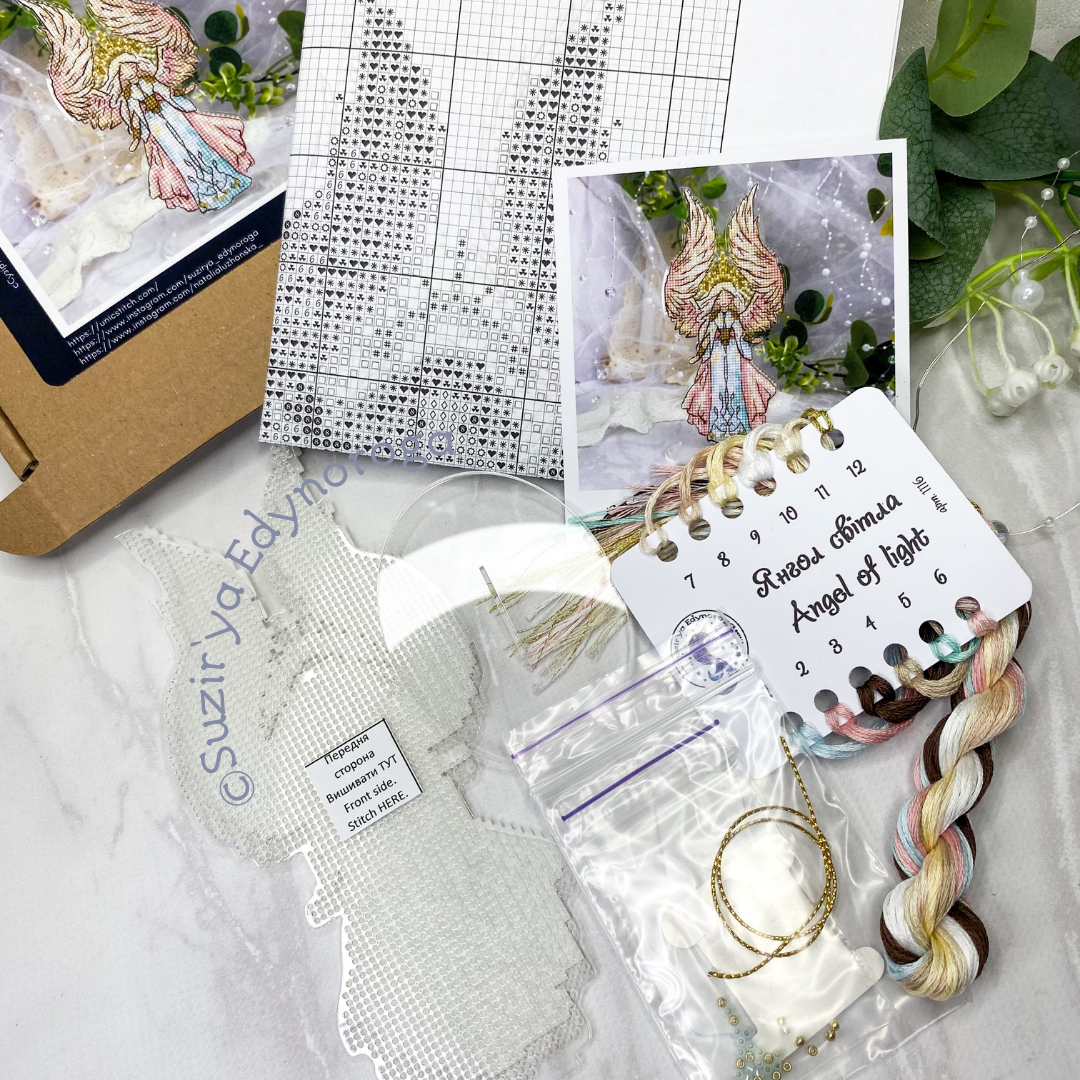 Angel of light. Cross Stitch Ornament Kit.