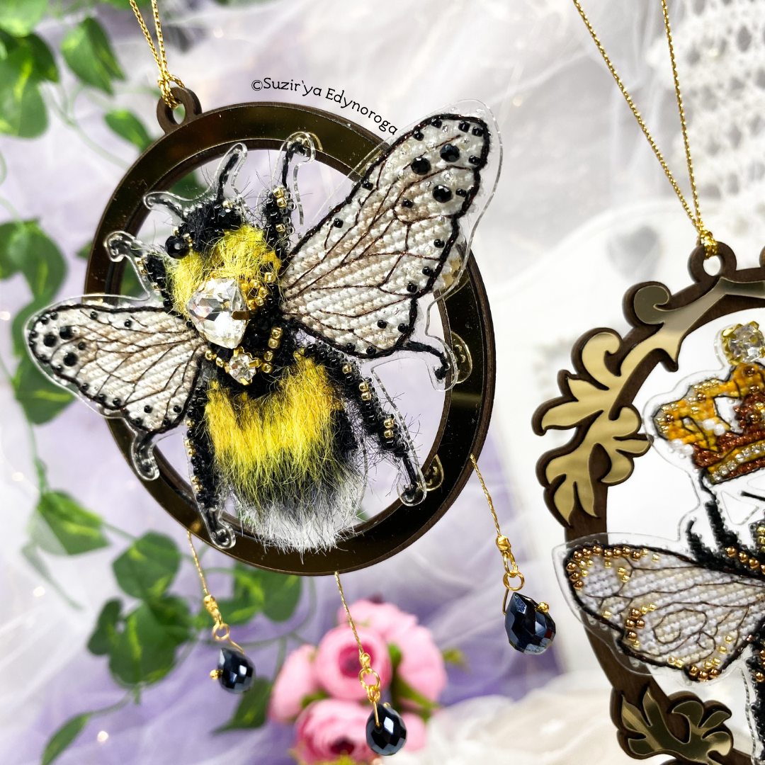 Bumble Bee Cross Stitch Ornament Kit.