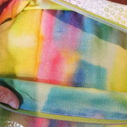 WIP Project Bag - Rainbow Leopard GLITTER front.