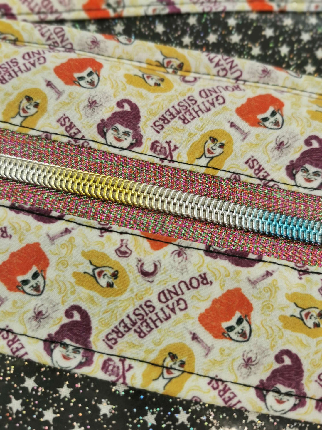 WIP Project Bag  - Gather Round Sisters GLITTER front.