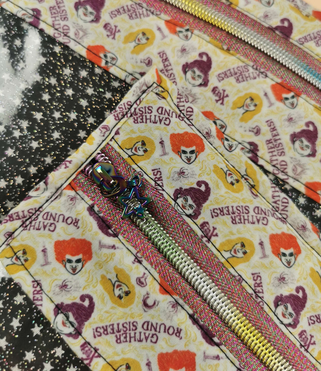 WIP Project Bag  - Gather Round Sisters GLITTER front.