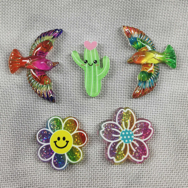 Needle Minder - Glitter Flowers & Catcus, Beautiful Birds
