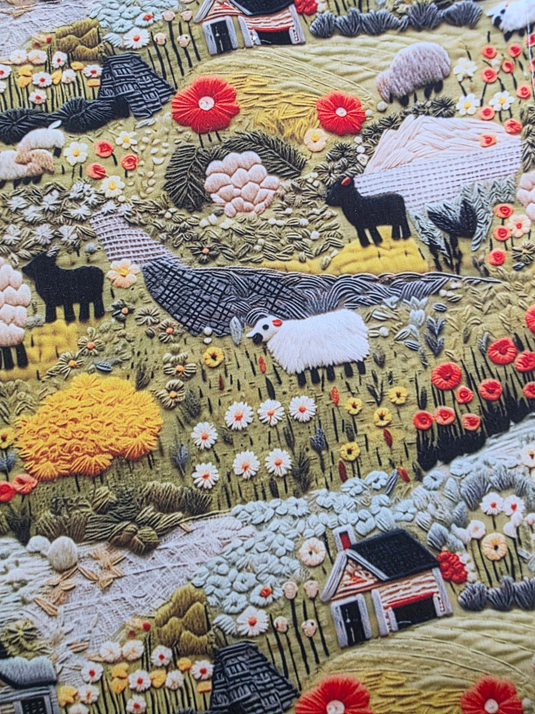 WIP Project Bag - sunflower sheep
