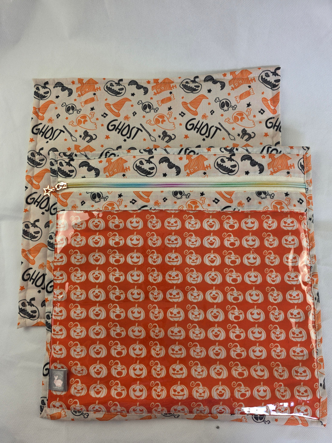 WIP Project Bag - Spooky Pumpkin