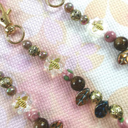Beaded Scissor Keep. Golden Bee