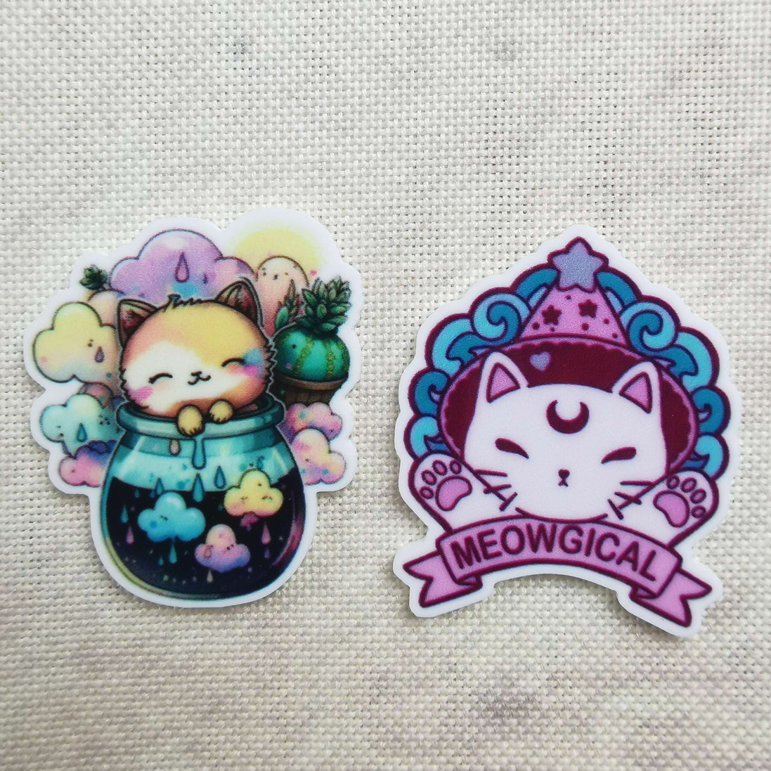 Needle Minder - Meowgical Kitty, Cute Cat in a Jar