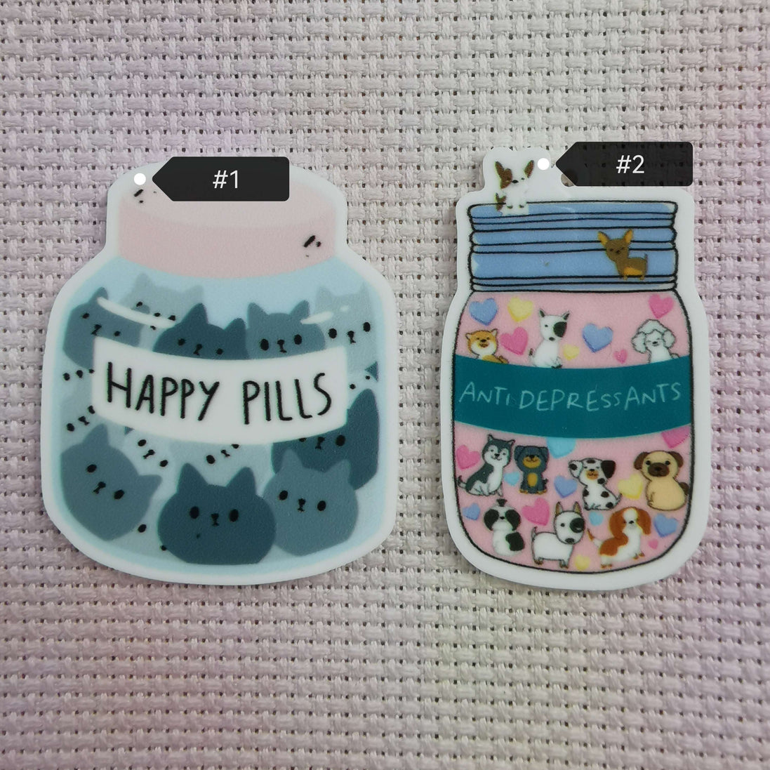 Needle Minder - Happy Cat Pills. Antidepressant Dogs.