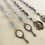 Beaded Scissor Keep. Sparkle Opal Looking Glass / Unicorn Moon