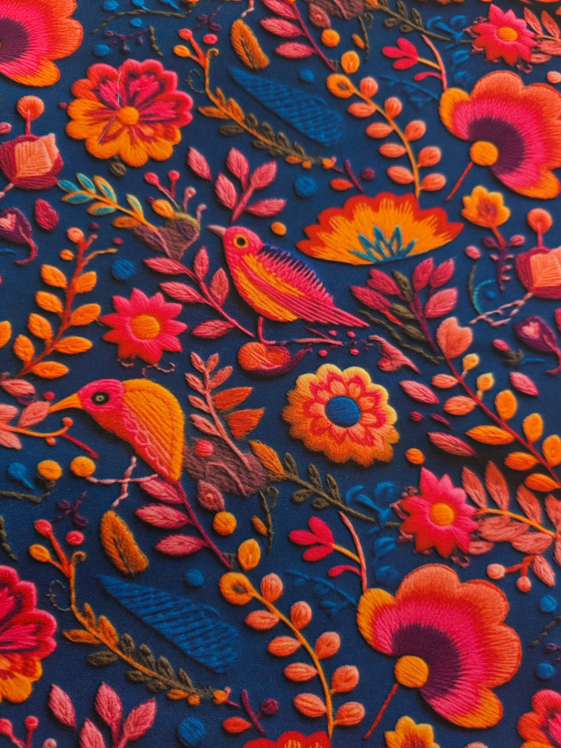 WIP Project Bag - Rainbow Bird