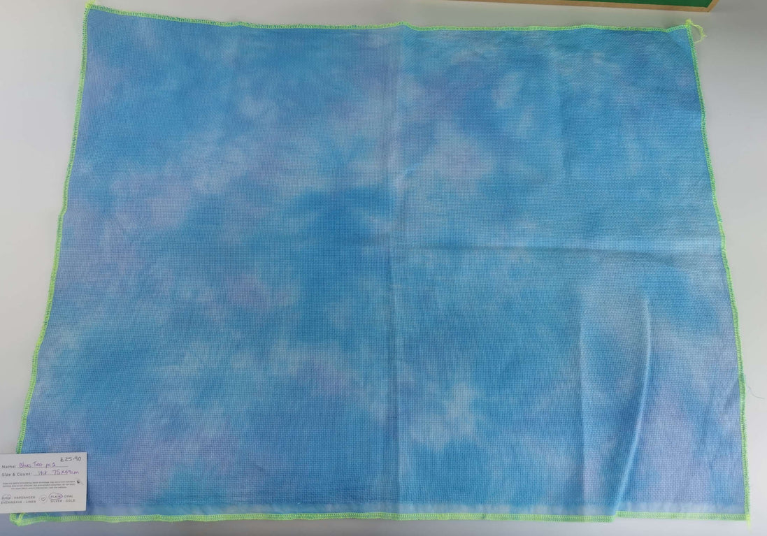 Blues (test piece 1)  Hand Dyed. 14ct Aida.