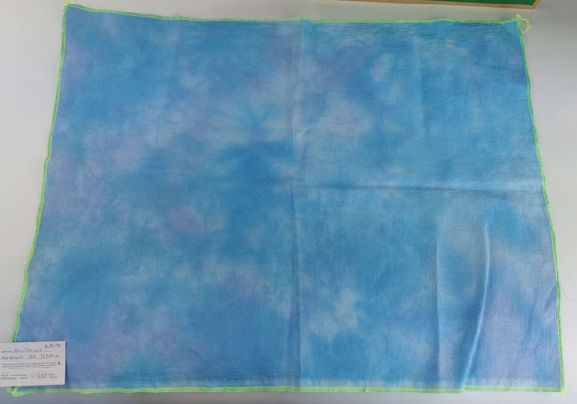 Blues (test piece 1)  Hand Dyed. 14ct Aida.