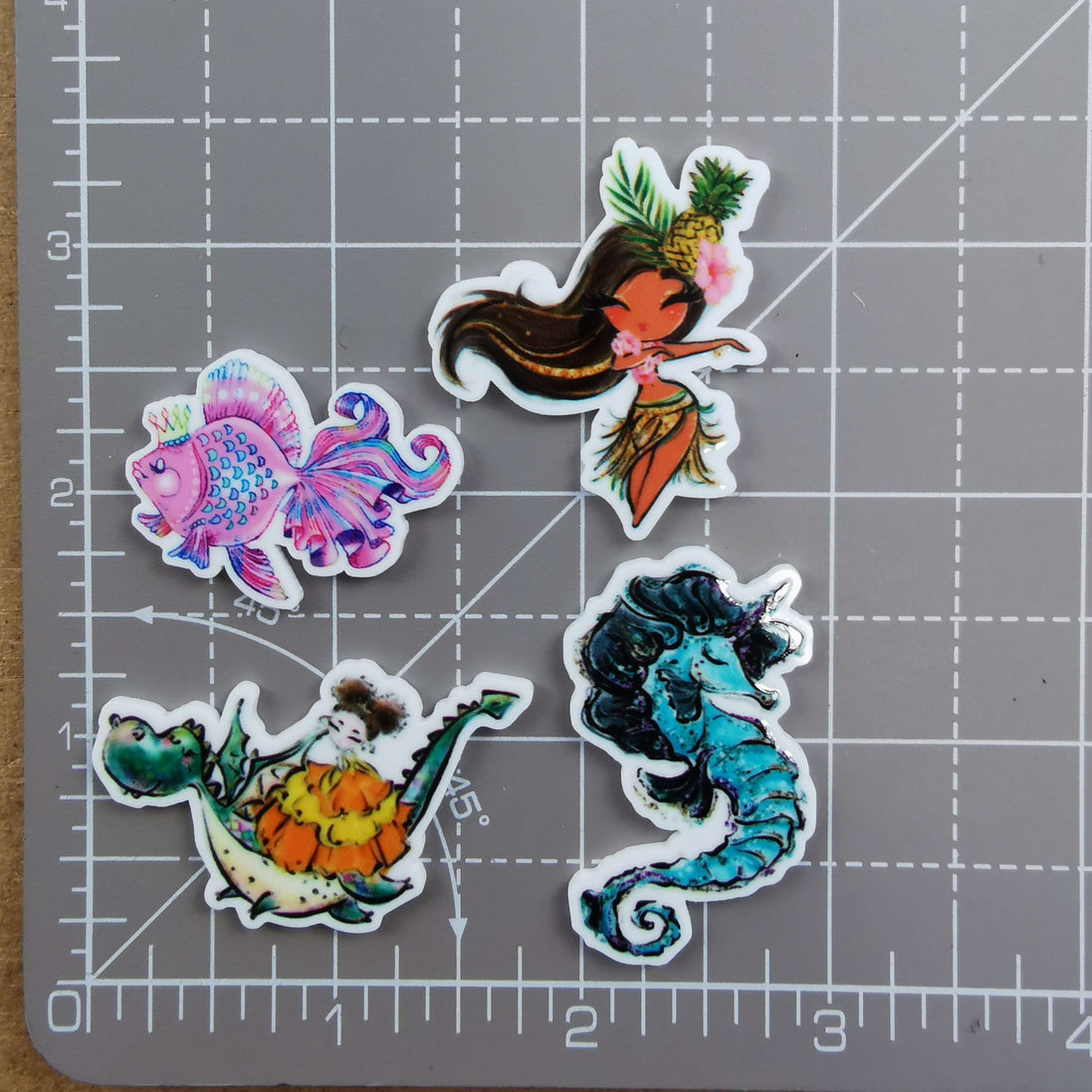 Needle Minder - Summer Girl, Seahorse, Queen Angelfish, Princess Dragon Rider