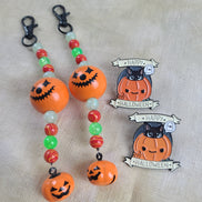 Beaded Scissor Keep & Minder Set - Happy Halloween