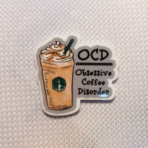 Needle Minder - Humour. OCD Obsessive Coffee Disorder