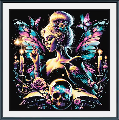 Raven Fairy PDF Cross Stitch Pattern Chart