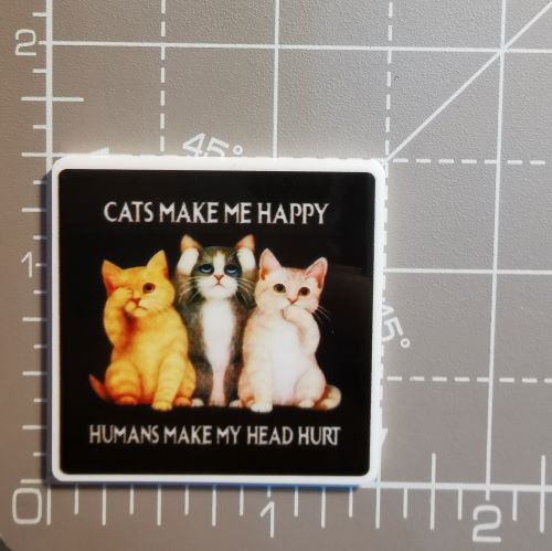 Needle Minder - Humour.  Cats make me Happy