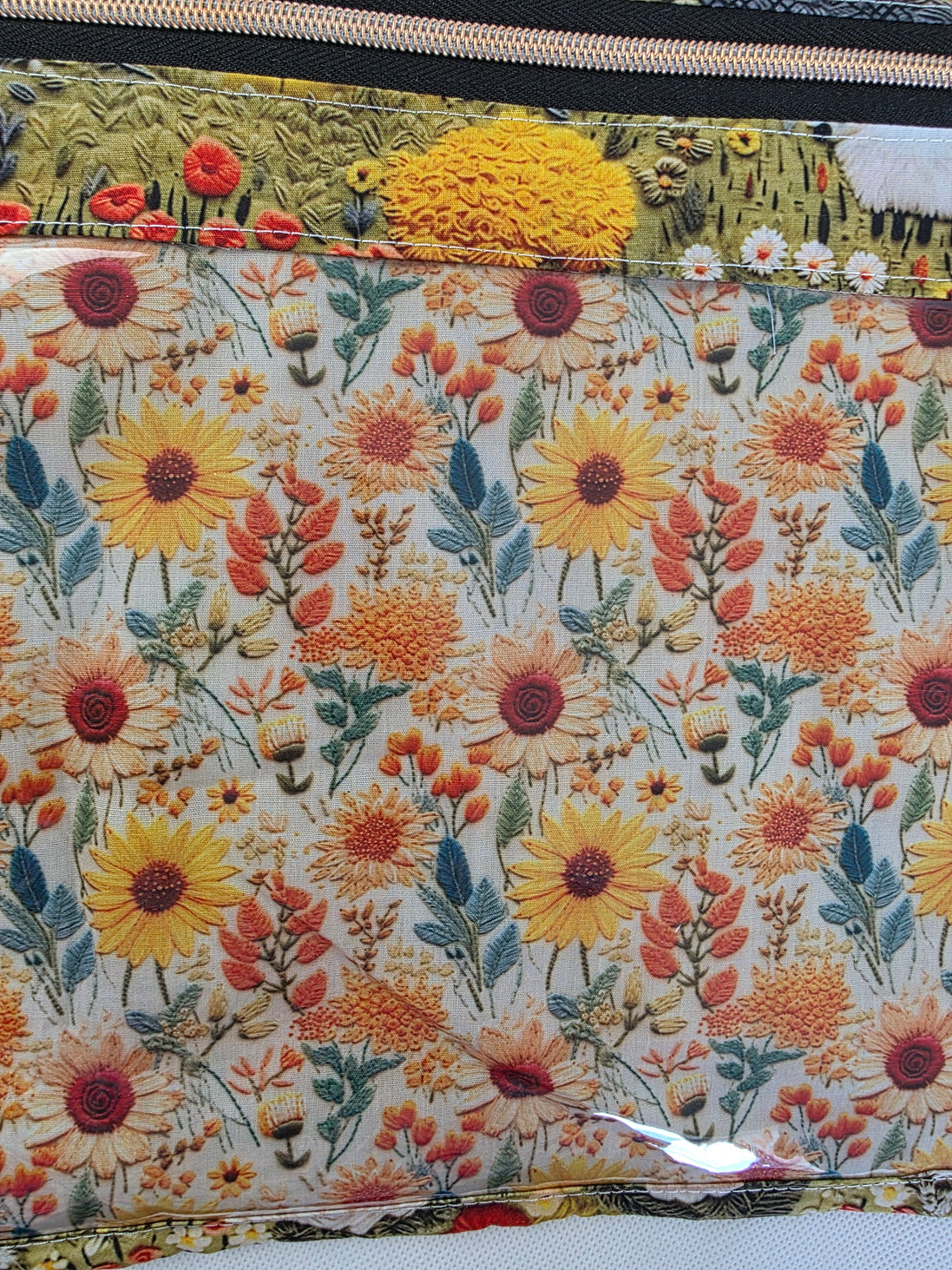 WIP Project Bag - sunflower sheep