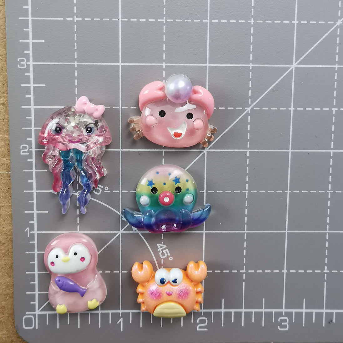 Needle Minder - Glitter Shimmer Sea Life. Crab, Jellyfish, Penguin, Octopus.