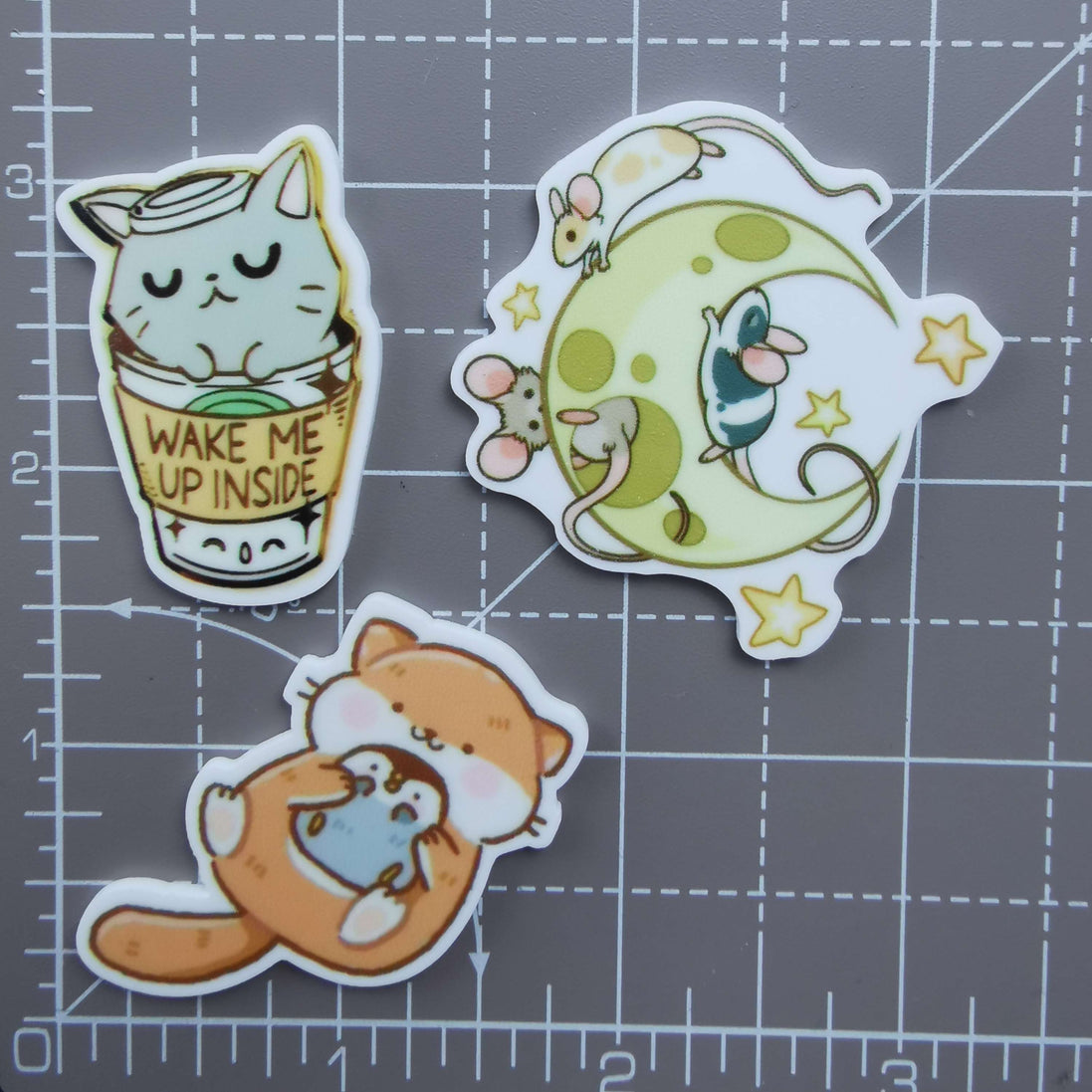 Needle Minder - Cat Coffee, Moon Mice, Penguin Otter Friends.