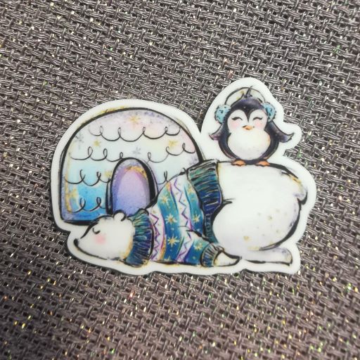 Needle Minder - Winter Cuties.  Polar Bear & Penguin Igloo