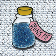 Needle Minder - Alice In Wonderland. Drink Me. Glitter.