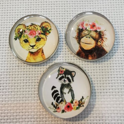 Needle Minder - Wild Babies. Lion, Racoon, Orangutan