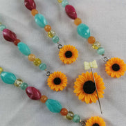 Beaded Scissor Keep & Minder Set - Sunflowers