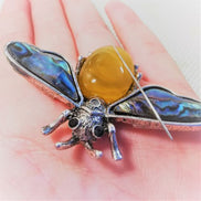 Needle Minder - Abalone Winged Bees