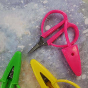 Bright Mini Snips Scissors with Built In Silicone Cover
