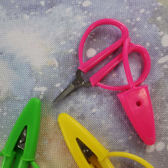 Bright Mini Snips Scissors with Built In Silicone Cover