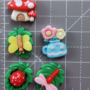 Needle Minder - Spring Delights. Insects, Toadstool Fairy House, Flowers