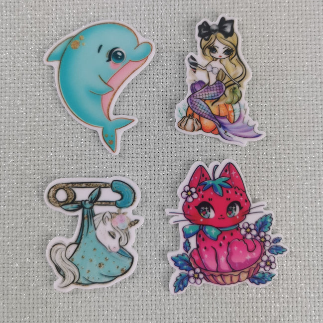 Needle Minder - Dolphin, Baby Unicorn, Mermaid, Strawberry Cat.