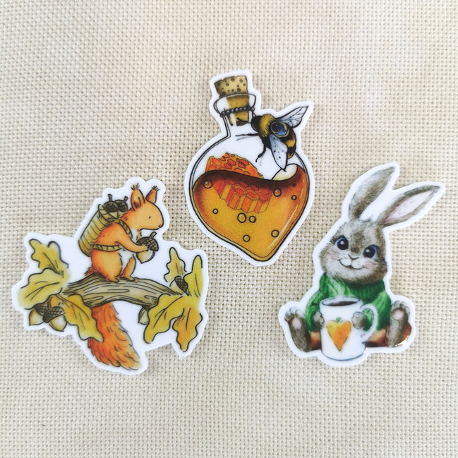 Needle Minder - Honey Bee Bottle / Acorn Squirrel / Bunny Mug Cutie