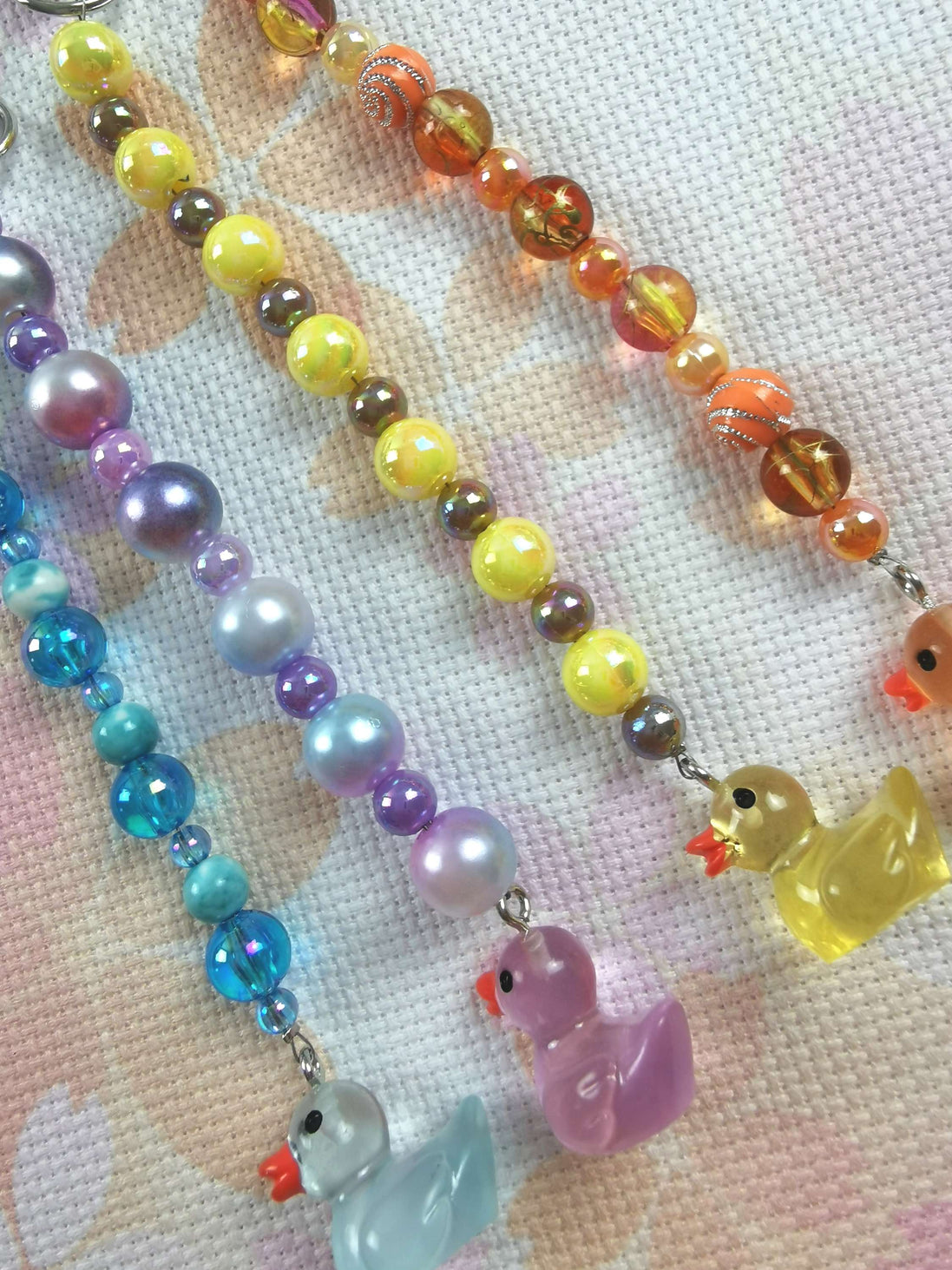 Beaded Scissor Keep. Rubber Duckie