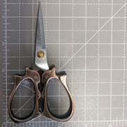 Burnished Copper Squirrel Embroidery Scissors with Cover