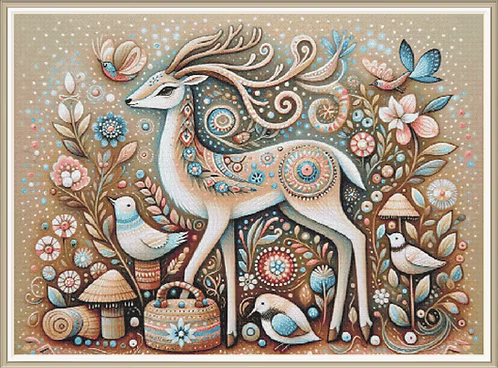 Folksy Forest Friends PDF Cross Stitch Pattern Chart