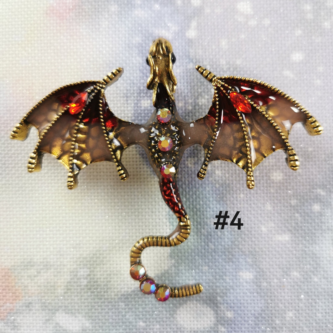 Needle Minder - Enamel Crystal Dragon