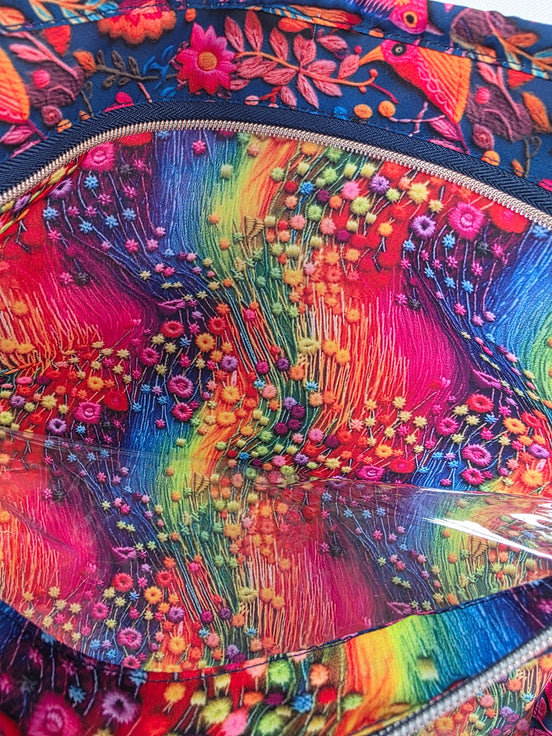 WIP Project Bag - Rainbow Bird