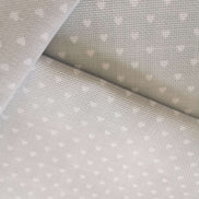 Aida / Evenweave - Gingham Hearts - (printed)