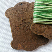 Vintage wooden handmade floss bobbins