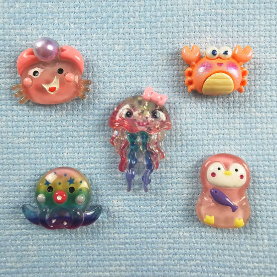 Needle Minder - Glitter Shimmer Sea Life. Crab, Jellyfish, Penguin, Octopus.