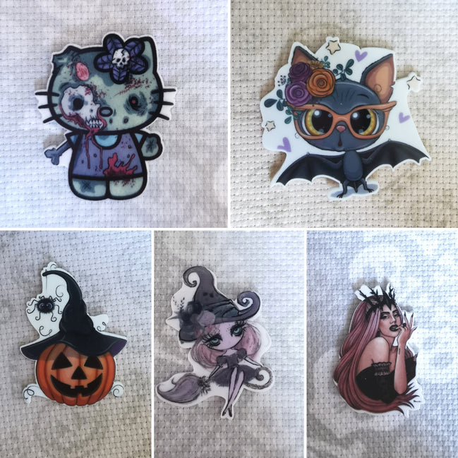 Needle Minder - Halloween. Pumpkin, witch, bat, zombie hello kitty, gothic queen