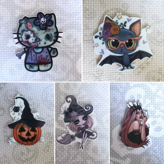 Needle Minder - Halloween. Pumpkin, witch, bat, zombie hello kitty, gothic queen