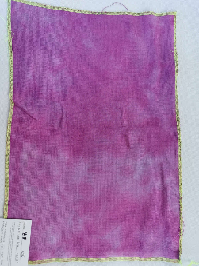 A26 Hand Dyed. 28ct Evenweave (12x18")
