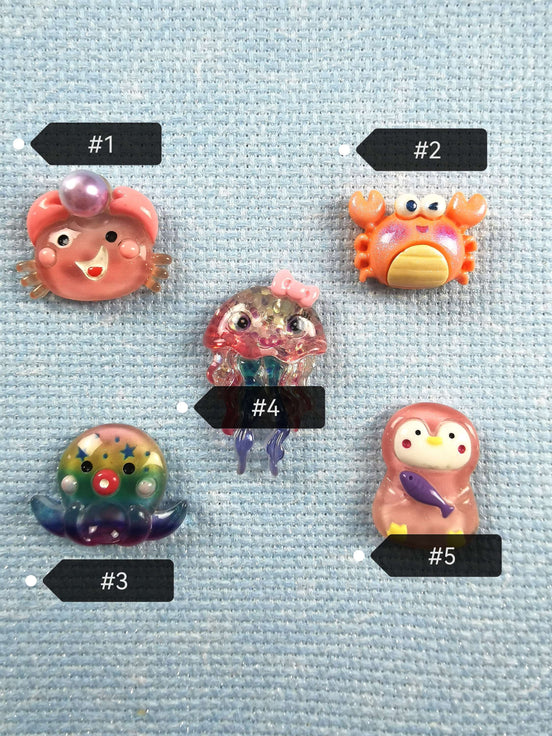 Needle Minder - Glitter Shimmer Sea Life. Crab, Jellyfish, Penguin, Octopus.