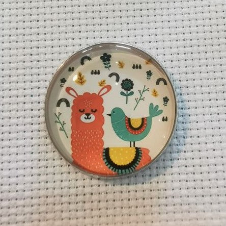 Needle Minder - Cartoon Llama & Birdie