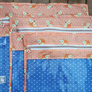 WIP Project Bag - Dotty Little Foxes